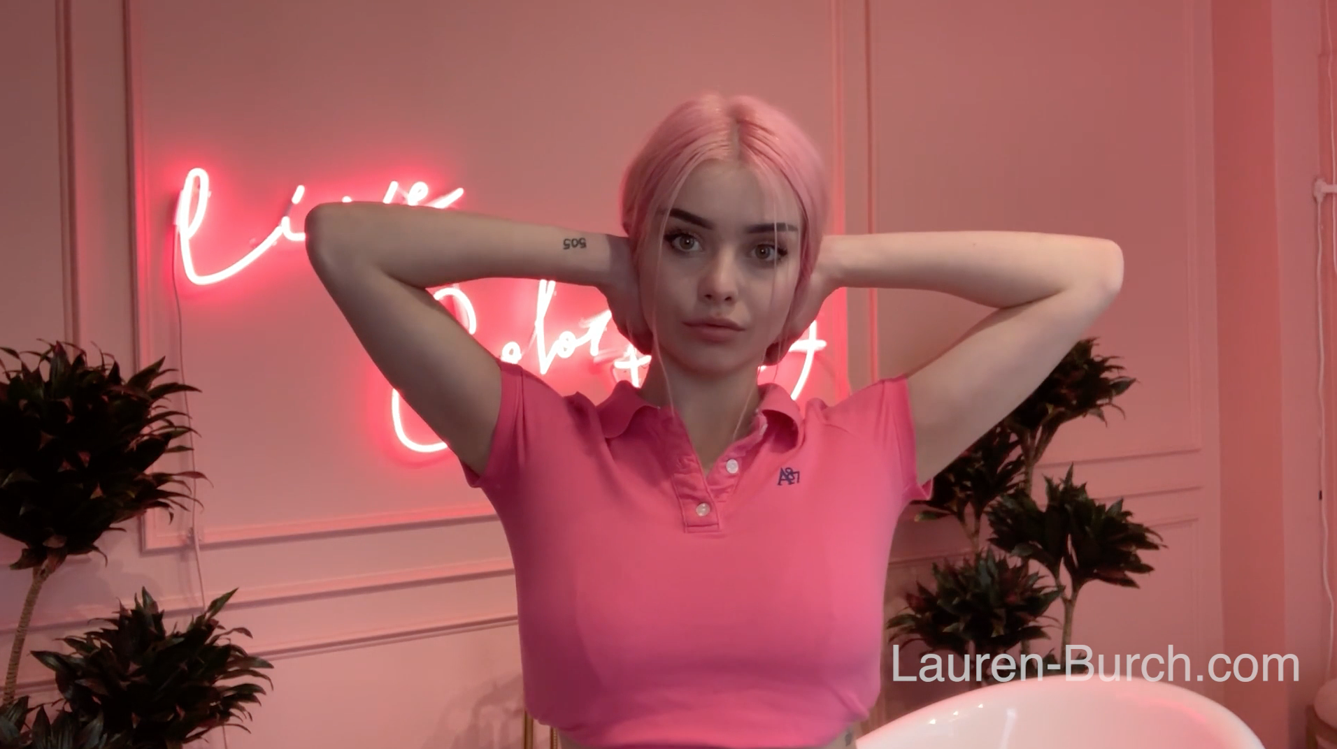 Lauren Burch pink hair